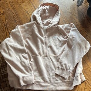 Nike Light Pink Half-Zip Cropped Hoodie